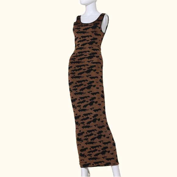 NANUSHKA Brown Animal Print Evening Dress - Picture 1 of 10